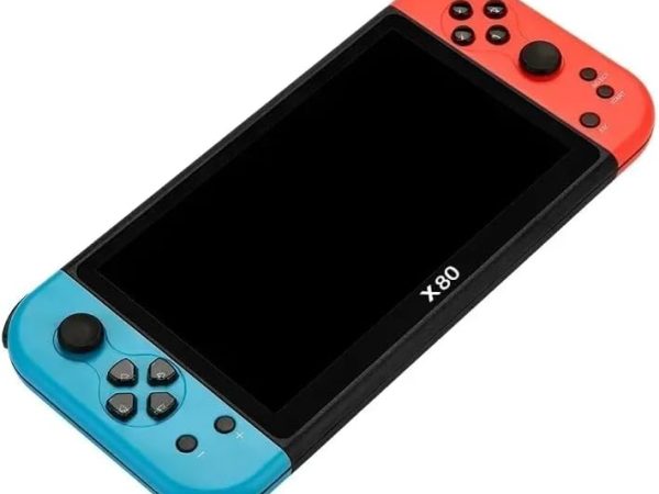 New X80 bluered Handheld Game Console 16gb Build in Many Games 7 inch HD Output Retro Game Cheap...