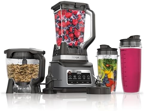 Ninja BN801 Professional Plus Kitchen System, 1400 WP, 5 Functions for Smoothies, Chopping, Dough &...