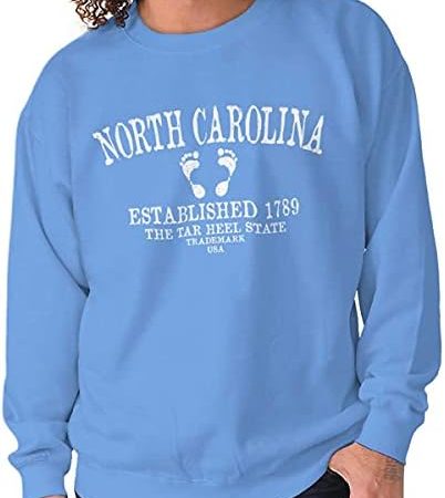 North Carolina NC Hipster Footprints Sweatshirt for Men or Women