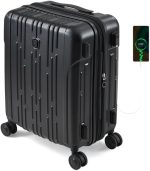 OIWAS Carry on Suitcase with TSA Lock, Expandable Travel Suitcase, 8 Spinner Wheels Trolley Case for...