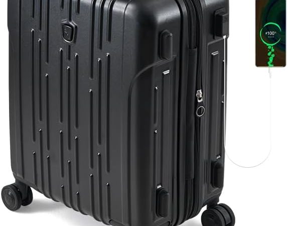 OIWAS Carry on Suitcase with TSA Lock, Expandable Travel Suitcase, 8 Spinner Wheels Trolley Case for...