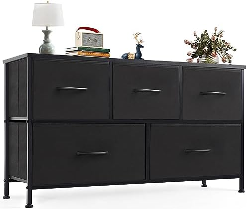 OLIXIS Dresser for Bedroom, Storage with 5 Drawer Organizer Closet Chest Small Clothes Fabric...