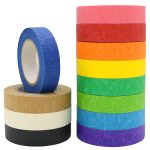 OWLKELA 12 Rolls Colored Masking Tape 16 Yard Per Roll, Rainbow Colors Painting Tape, Painters Tape,...