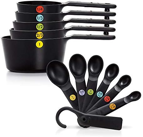 OXO Good Grips Plastic Measuring Cups and Spoons Set, 13 Pieces