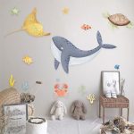 Ocean Creatures Wall Stickers Set - Ocean Underwater Wall Decal,Colorful Sea Life Creatures Wall...