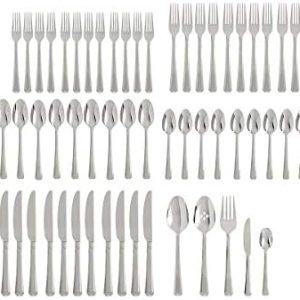 Oneida Chroma 65 Piece Fine Flatware Set, Service for 12, 18/10 Stainless Steel, Silverware Set,...
