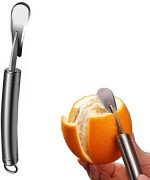Orange Citrus Peelers Stainless Steel Slicer Cutter Peeler Remover Opener Humanized Design Curved...