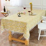 OstepDecor Tablecloth, Rectangle Table Cloth for 4 ft Table, Cotton Linen Tablecloths, Table Cover...