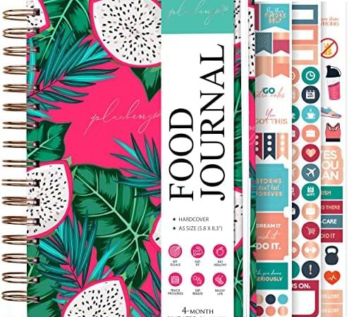 PLANBERRY Food Journal Premium – Nutrition Planner – Diet & Calorie Tracker – Meal & Exercise Diary...