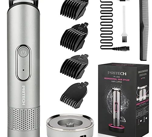 PRITECH Hair Trimmer for Men, Electric Groin Hair Trimmer, Rechargeable Hair Clippers, Cordless...