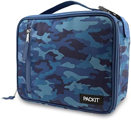PackIt Freezable Classic Lunch Box, Blue Camo, Built with EcoFreeze Technology, Collapsible,...