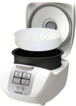 Panasonic 5 Cup (Uncooked) Rice Cooker with Fuzzy Logic and One-Touch Cooking for Brown Rice, White...