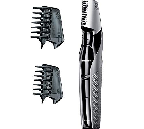 Panasonic Body Hair Trimmer for Men, Cordless Waterproof Design, V-Shaped Trimmer Head with 3 Comb...
