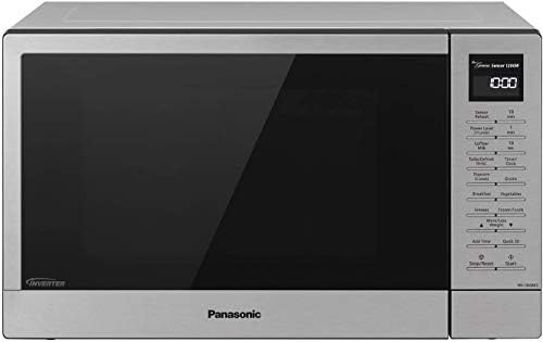 Panasonic NN-SN68KS Compact Microwave Oven with 1200W Power, Sensor Cooking, Popcorn Button, Quick...