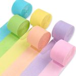 PartyWoo Crepe Paper Streamers 6 Rolls 492ft, Pack of Party Streamers in 6 Pastel Colors for...