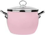 Pasta Pot Nonstick Cookware Enamel Stock Pot with Lid Large Cooking Pot Flat Bottom Stew Pot for...