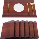 Pauwer Placemats Set of 6 Woven Placemats for Dining Table Indoor Outdoor Table Mats Heat Resistant...