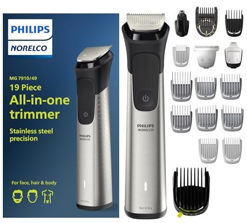 Philips Norelco Multigroom Series 7000, Mens Grooming Kit with Trimmer for Beard, Head, Hair, Body,...
