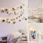 Photo Clip 17Ft - 50 LED Fairy String Lights with 50 Clear Clips for Hanging Pictures, Christmas...