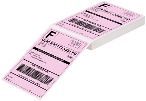 Pink Labels 100 Pack, Phomemo Thermal Labels 4x6 Paper for Small Business Mailing Packages,...