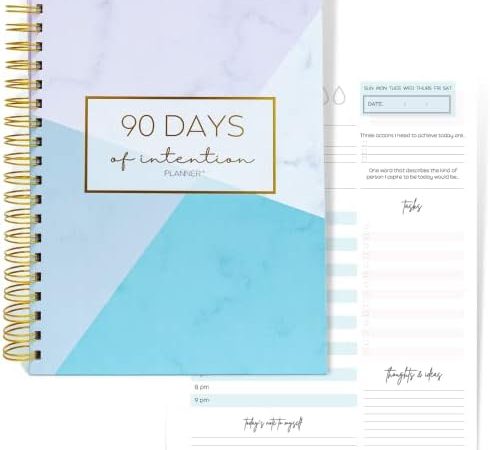 Pland Studio All-In-One 90 Day Goal Planner, Guided Journal with Prompts, Daily Journal Notebook and...