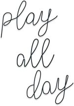 Playroom Wall Decor, Play Room Daycare Wall Decoration Play All Day Sign Play All Day Wall Decor for...
