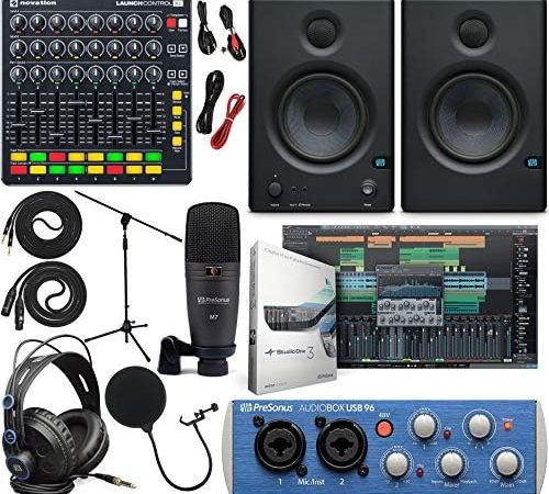 PreSonus AudioBox 96 Audio Interface Full Studio Kit w/ Studio One Artist Software Pack w/ Novation...