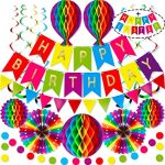 Premium Reusable Birthday Party Decorations - Birthday Decoration Set - Happy Birthday Banner,...