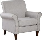 Prilinex Upholstered Living Room Chair - Large Comfy Fabric Accent Chair Single Sofa with Cushion,...