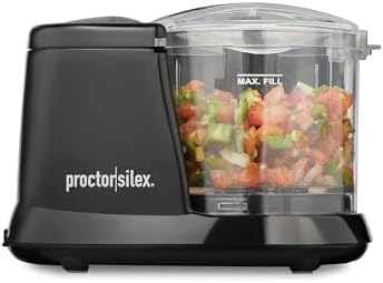 Proctor Silex Durable Electric Vegetable Chopper & Mini Food Processor for Chopping, Puree &...