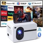 Projector with Wifi and Bluetooth, CoolEeve 1080P 12000 Lumens Portable Movie Video Mini Projector...