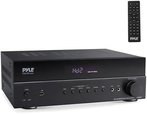 Pyle 5.2 Channel Hi-Fi Home Theater Receiver - 1000W MAX Wireless BT Surround Sound Stereo Amplifier...