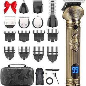 REHOYO Beard Trimmer for Men, Electric Razor Shavers for Men w/Case, Cordless Hair Clipper T-Blade...