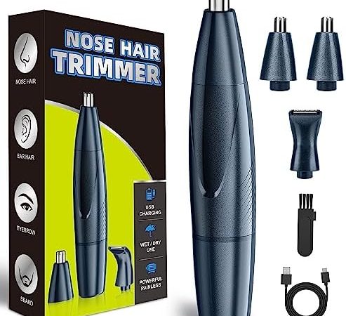 Rechargeable Ear and Nose Hair Trimmer, Professional Painless Multifunctional Hair Clippers Kit,...
