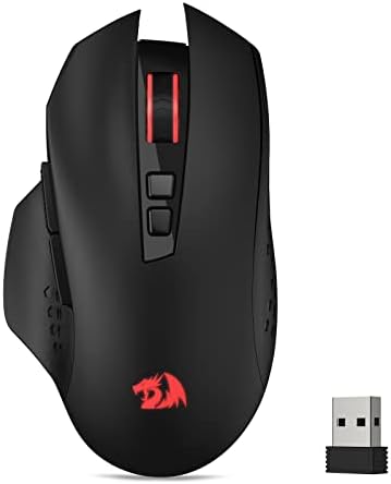 Redragon M656 Gainer Wireless Gaming Mouse, 4000 DPI 2.4Ghz Gamer Mouse w/ 5 DPI Levels, 7 Macro...