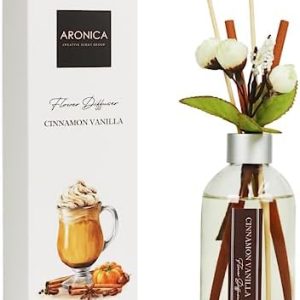 Reed Diffuser for Home, Kitchen Decor, Office Decorations for Work, Diffuser Sticks, Cinnamon Reed...