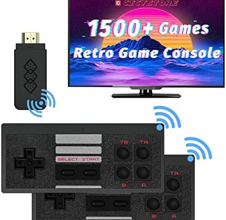 Retro Game Console with 1500 Retro Video Games, HDMI HD Output NES Retro Game Console, Old Arcade...