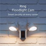 Ring Floodlight Camera Motion-Activated HD Security Cam Two-Way Talk and Siren Alarm, White