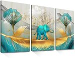 SERIMINO Wall Decor for Bedroom Elephant Painting Canvas Wall Art for Living Room Pictures for...