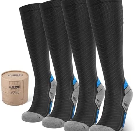 SONORAN Compression Socks for Men & Women (2/4/6 Pairs) 20-30 mmHg Graduated Compression Knee High...