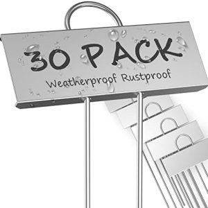 STARTOSTAR 30-Pack Metal Plant Labels Weatherproof Garden Markers,Height 10.6'', Label Area 3.5''X...
