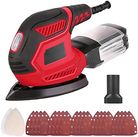Sander, 200W Compact Electric Sander with 20Pcs Sandpapers & 2Pcs Polishing Pads, 14000 RPM, Hand...