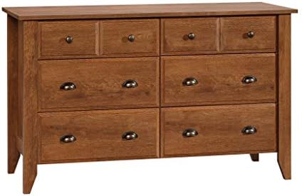 Sauder Shoal Creek Dresser, L: 60.0" x W: 16.73" x H: 35.04, Oiled Oak finish