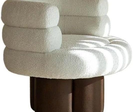 Scandinavian Modern Velvet Single Sofa Chair