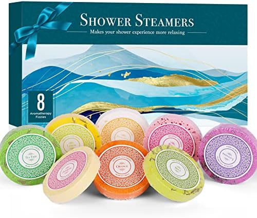 Shower Steamers Aromatherapy - 8 Pack Pure Essential Oil Shower Bombs for Home Spa Bath Self Care,...