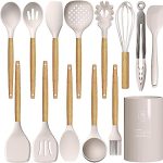 Silicone Cooking Utensils Set - 446°F Heat Resistant Silicone Kitchen Utensils for Cooking,Kitchen...