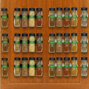 Simple Houseware 30 Spice Gripper Cabinet Holder - 6 Strips, Holds 30 Jars