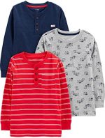 Simple Joys by Carter's Boys' 3-Pack Long Sleeve Shirts
