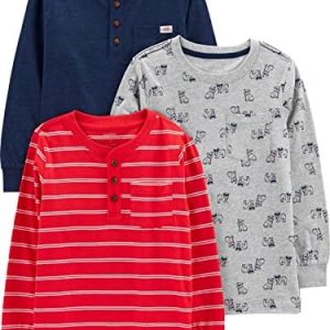 Simple Joys by Carter's Boys' 3-Pack Long Sleeve Shirts