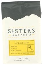 Sisters Coffee, Coffee Espresso Blend Organic, 12 Ounce